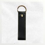 FAUX-Leather-Keychain-Black
