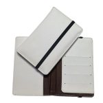 Pastel Leather Passport Cover - White