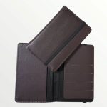 Pastel Leather Passport Cover - Brown