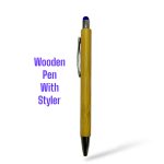 Wooden pen with styler