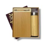 Wooden Bottle, Pen And Dairy Set