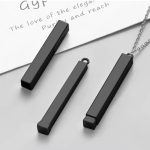 Hidden Name Bar Locket - Black