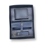 Gents 3 in 1 combo - Gray/wallet, specs cover, keychain