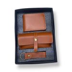 Gents 3 in 1 combo - Tan/wallet, specs cover, keychain