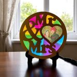 LED - FRAME - Round - Mr & Mrs