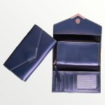 Faux Leather – Ladies Wallet 3 Fold with Pocket – Blue