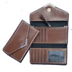 Faux Leather Ladies Wallet - Brown