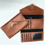 Faux Leather Ladies Wallet - Tan