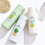 Love Print Glass Water Bottle