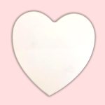 WHITE WOODEN PLATE l 8 X 8 INCH l HEART SHAPE